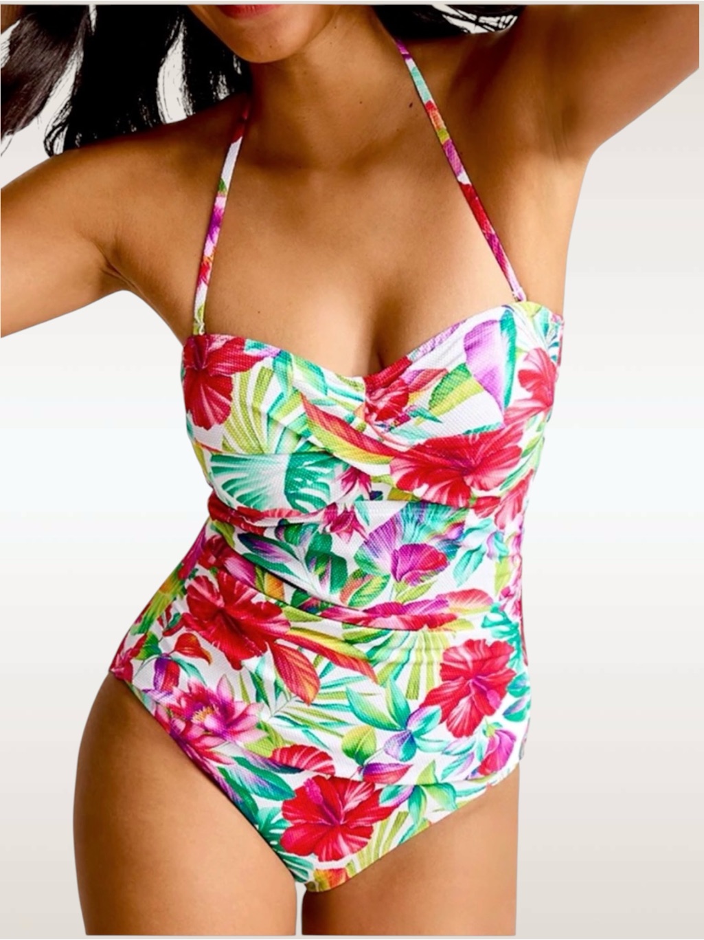 Tommy Bahama Island Cays Fiesta Bandeau One-Piece Swimsuit